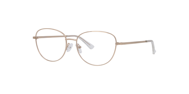 Maya Light Gold MetalEyeglass Frames for Glasses Direct, Angle View