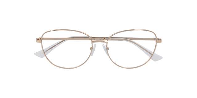 Maya Light Gold MetalEyeglass Frames for Glasses Direct, Closed View