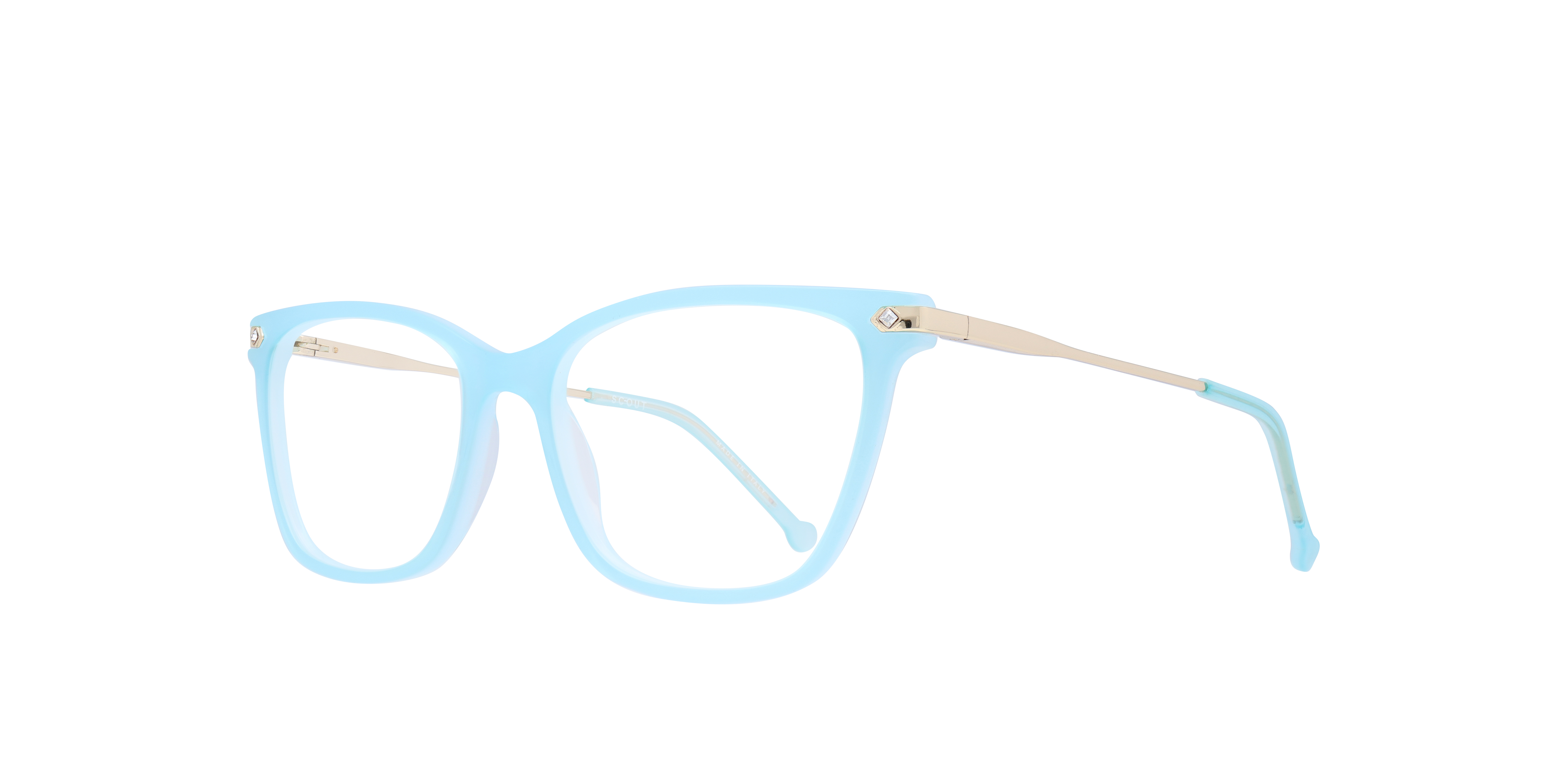 Arlechino Blue AcetateEyeglass Frames for Glasses Direct, Angle View
