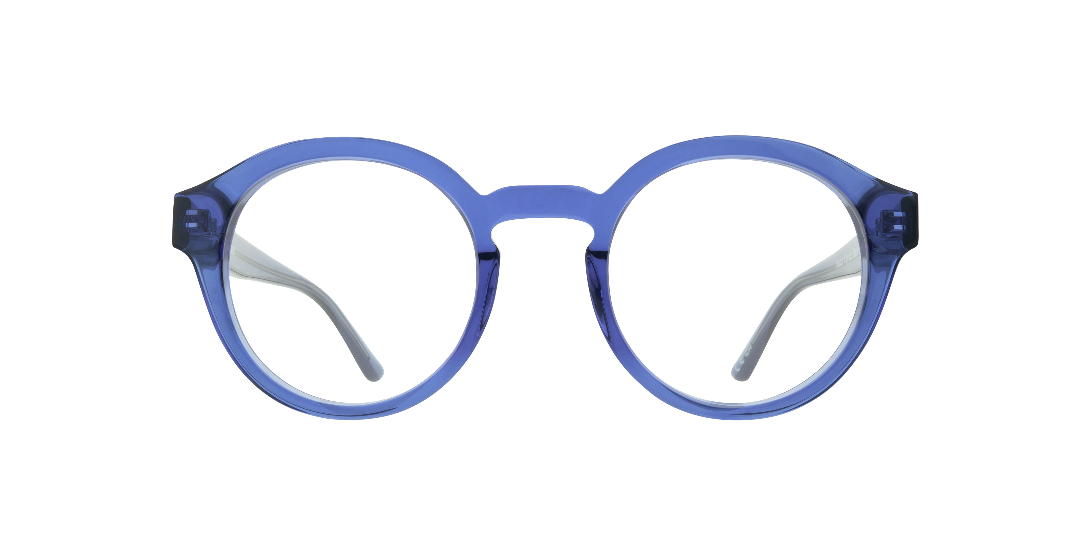 Justin Crystal Dark Blue AcetateEyeglass Frames for Glasses Direct, Front View