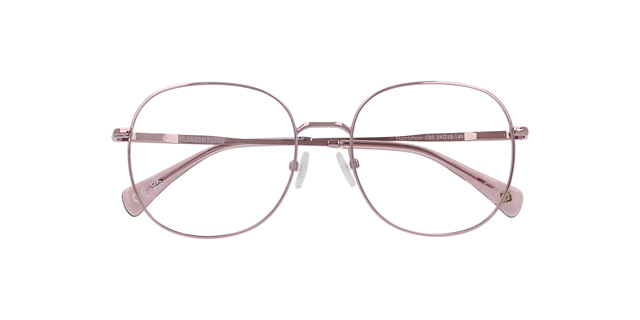 Marylebone Pink MetalEyeglass Frames for Glasses Direct, Closed View