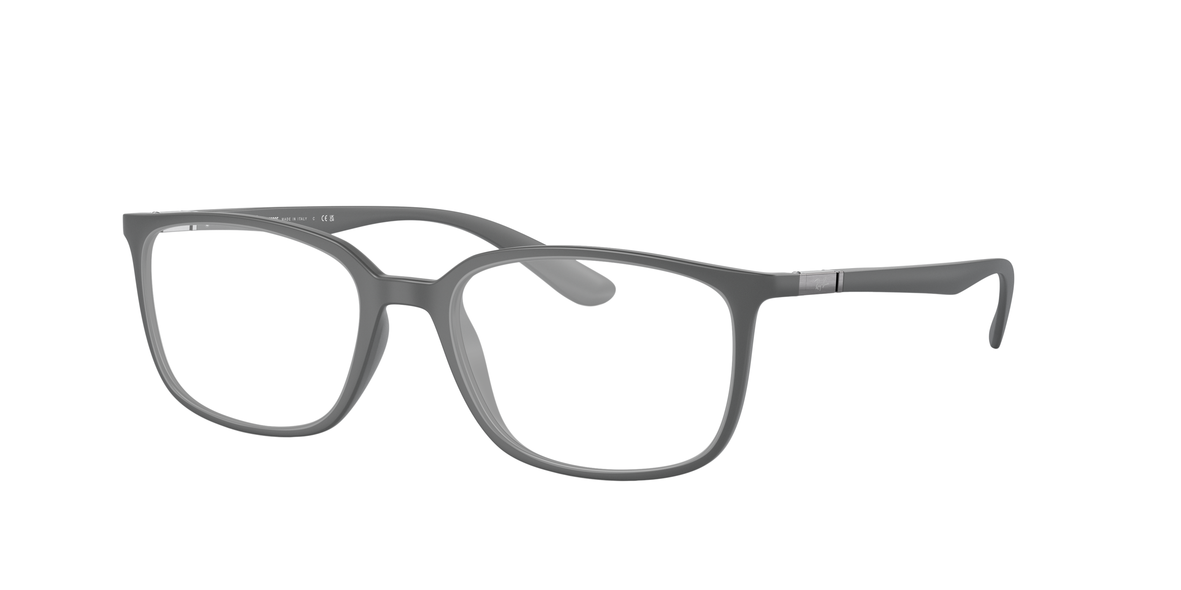 RB7208 Grey PlasticEyeglass Frames for Glasses Direct, Angle View