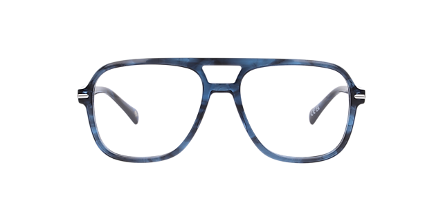 Manor Park Horn Blue AcetateEyeglass Frames for Glasses Direct, Front View