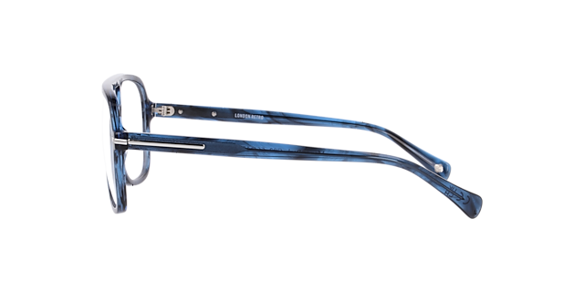 Manor Park Horn Blue AcetateEyeglass Frames for Glasses Direct, Side View