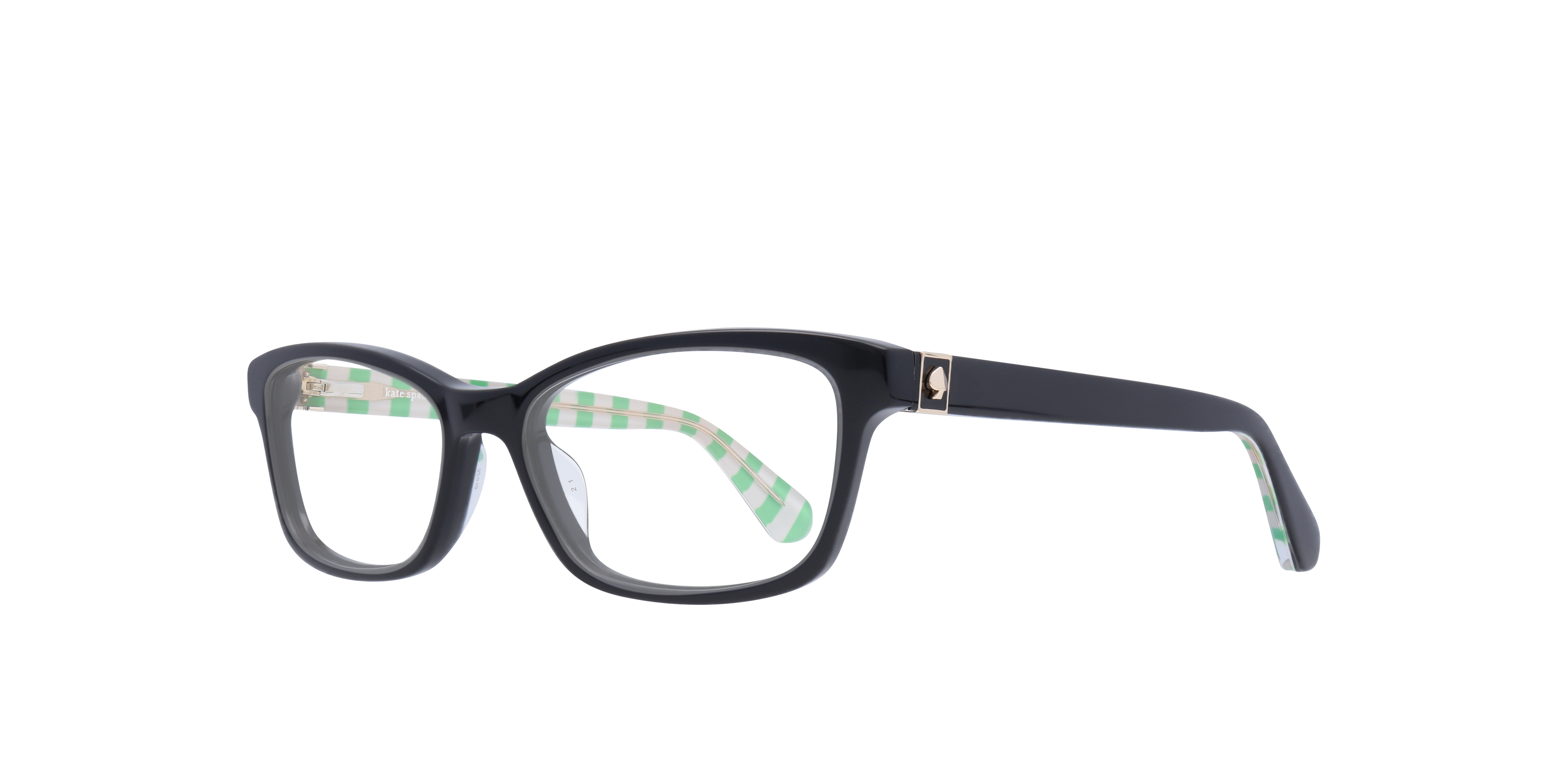 Renne Black AcetateEyeglass Frames for Glasses Direct, Angle View