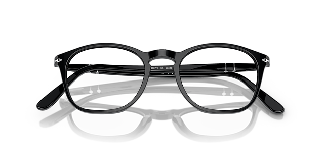 PO3007V Black AcetateEyeglass Frames for Glasses Direct, Closed View