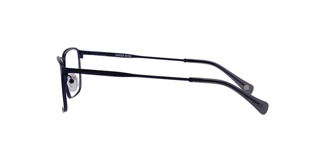 Malden Navy Blue MetalEyeglass Frames for Glasses Direct, Side View