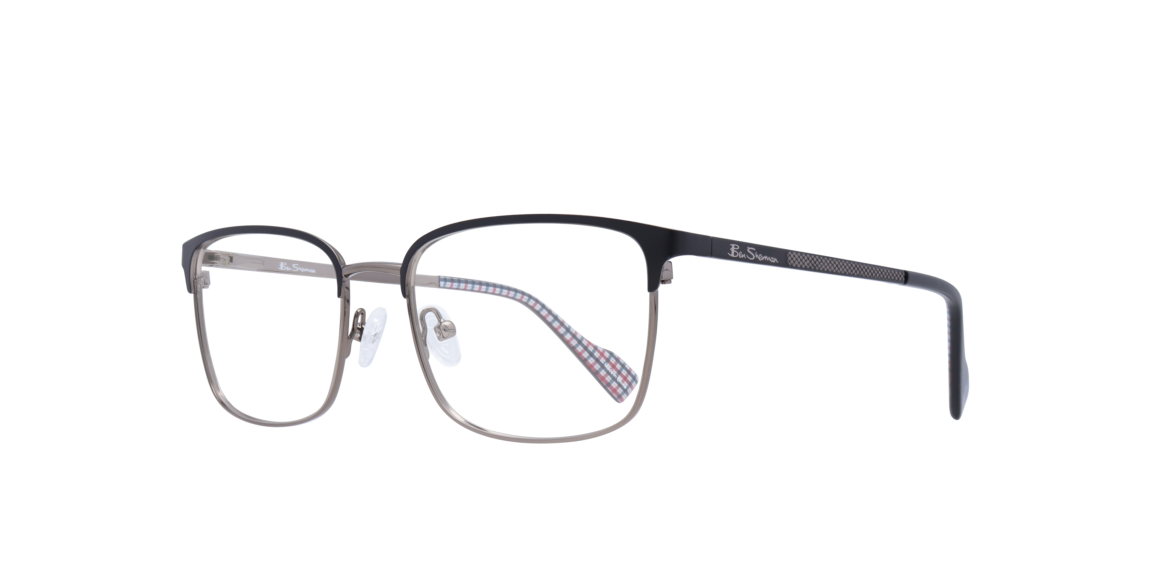 Norton BN Black MetalEyeglass Frames for Glasses Direct, Angle View