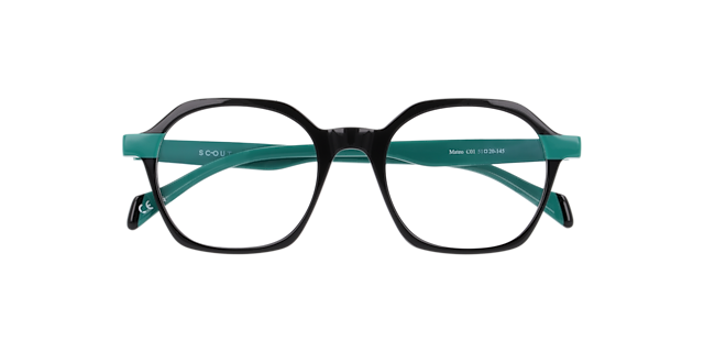 Mateo Black AcetateEyeglass Frames for Glasses Direct, Closed View
