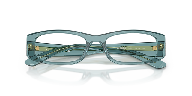 VO5699U Transparent Blue AcetateEyeglass Frames for Glasses Direct, Closed View