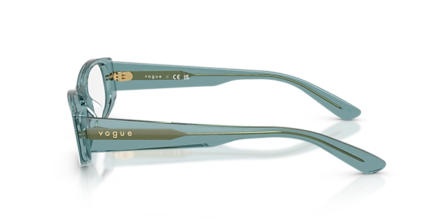 VO5699U Transparent Blue AcetateEyeglass Frames for Glasses Direct, Side View