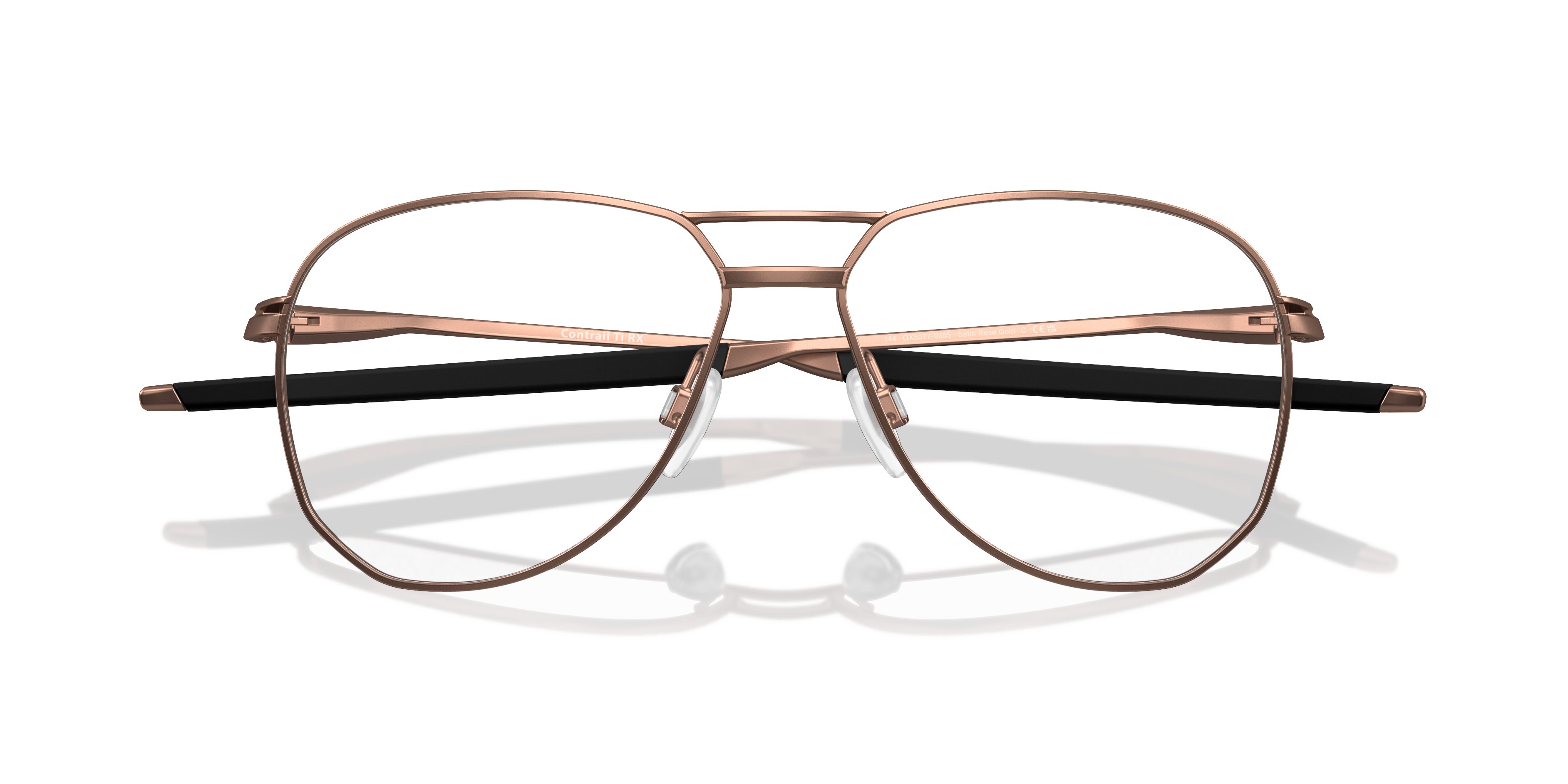 Contrail TI Satin Rose Gold TitaniumEyeglass Frames for Glasses Direct, Closed View