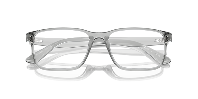 RB7241D Transparent Grey PlasticEyeglass Frames for Glasses Direct, Closed View