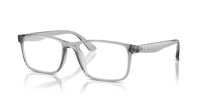 RB7241D Transparent Grey PlasticEyeglass Frames for Glasses Direct, Angle View