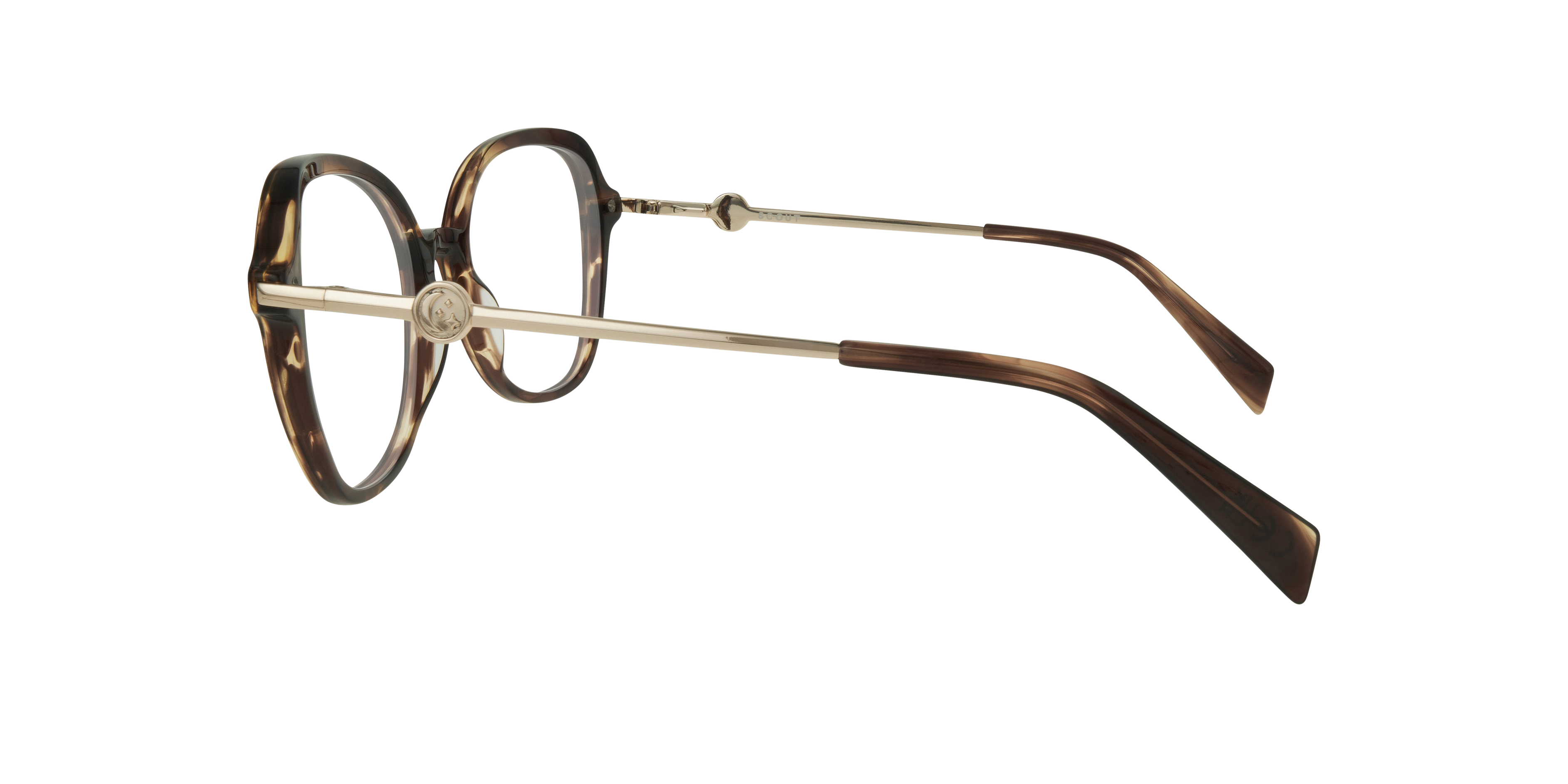 Katalina Horn Light Brown AcetateEyeglass Frames for Glasses Direct, Side View