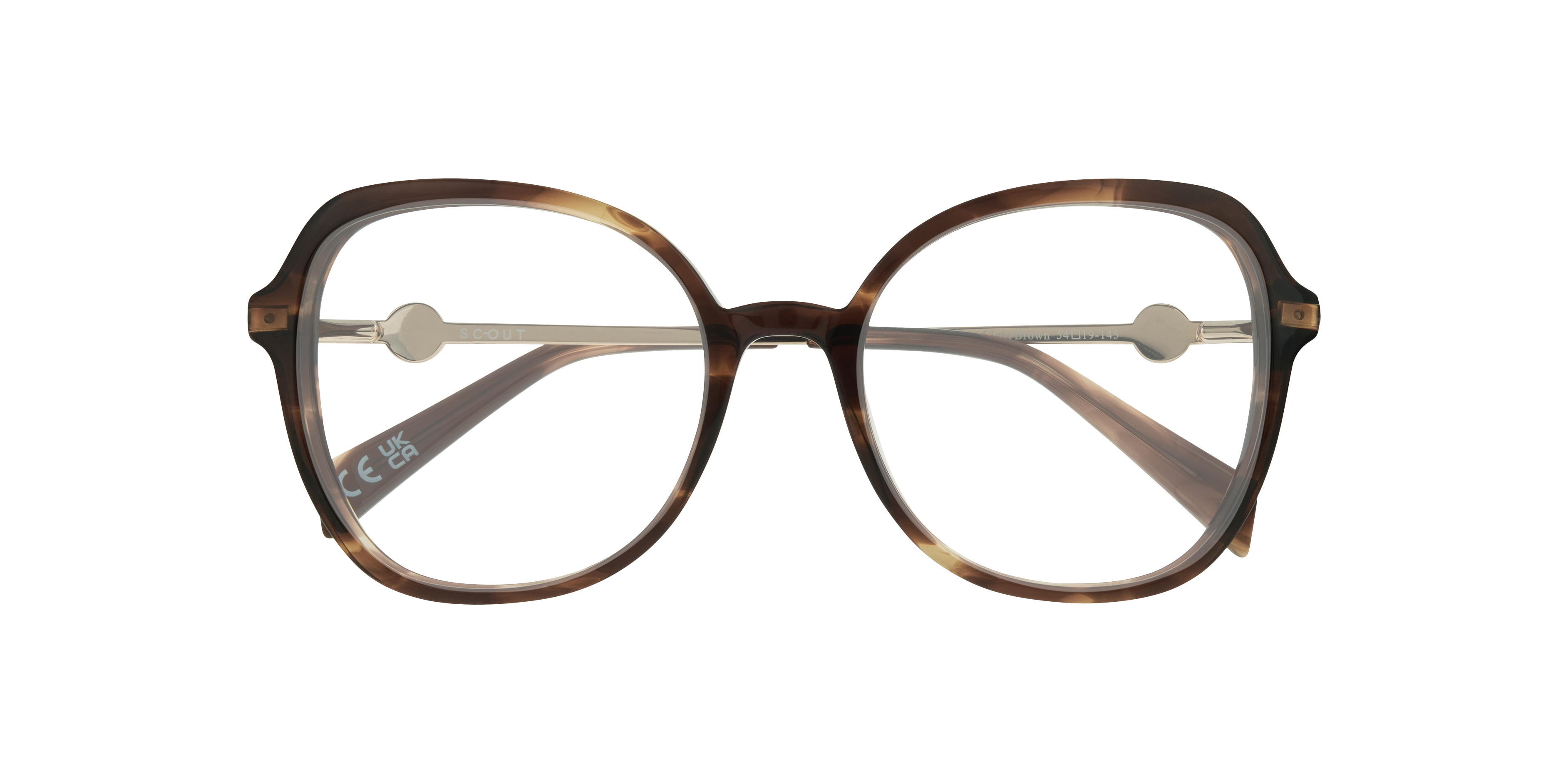 Katalina Horn Light Brown AcetateEyeglass Frames for Glasses Direct, Closed View