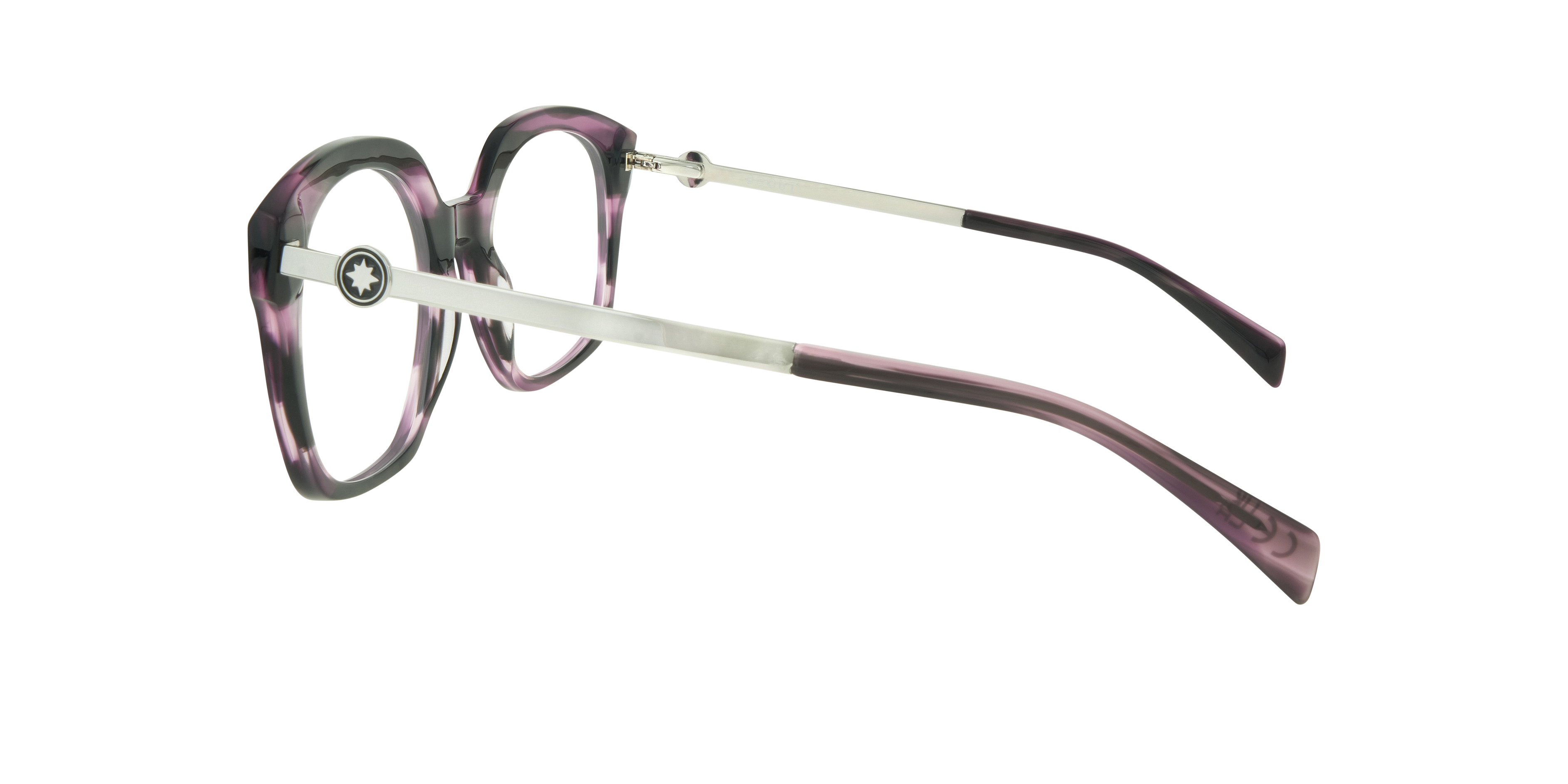 Keira Havana Purple & Silver AcetateSunglass Frames for Glasses Direct, Side View