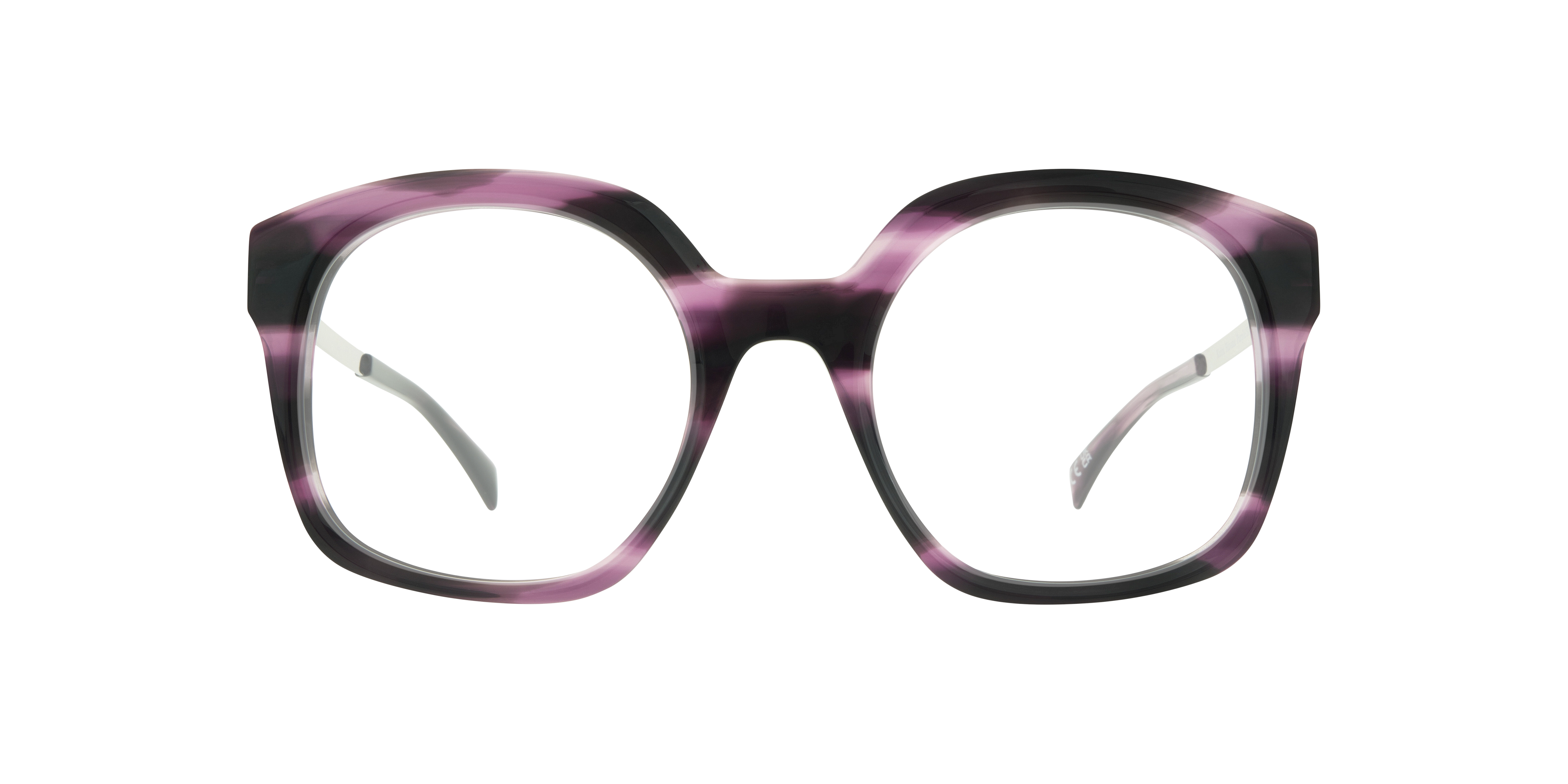 Keira Havana Purple & Silver AcetateSunglass Frames for Glasses Direct, Front View