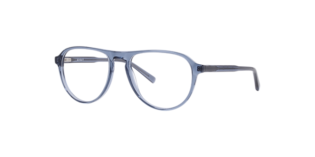 Marcus Crystal Blue AcetateEyeglass Frames for Glasses Direct, Angle View