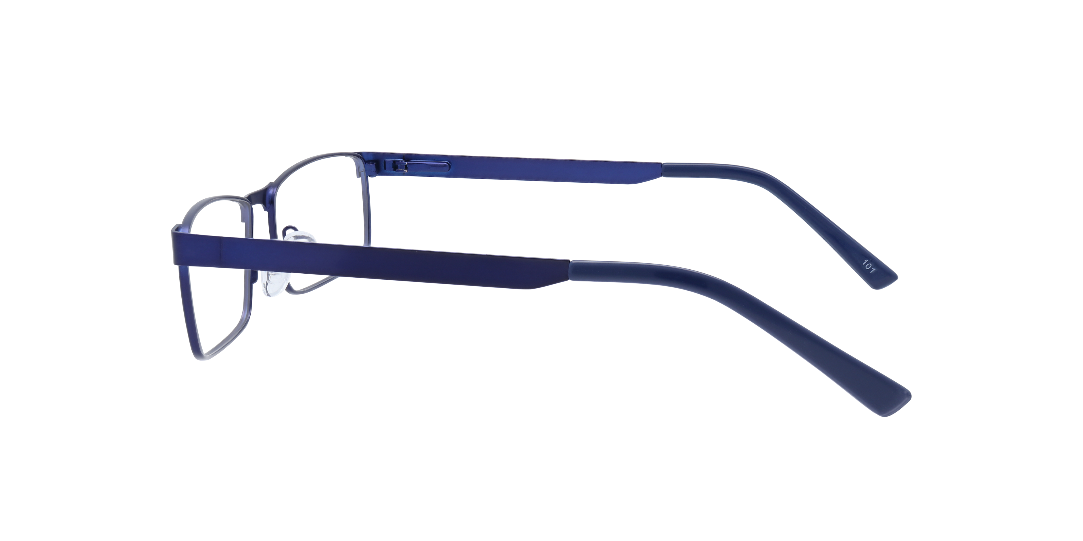 Digby Matte Blue MetalEyeglass Frames for Glasses Direct, Side View