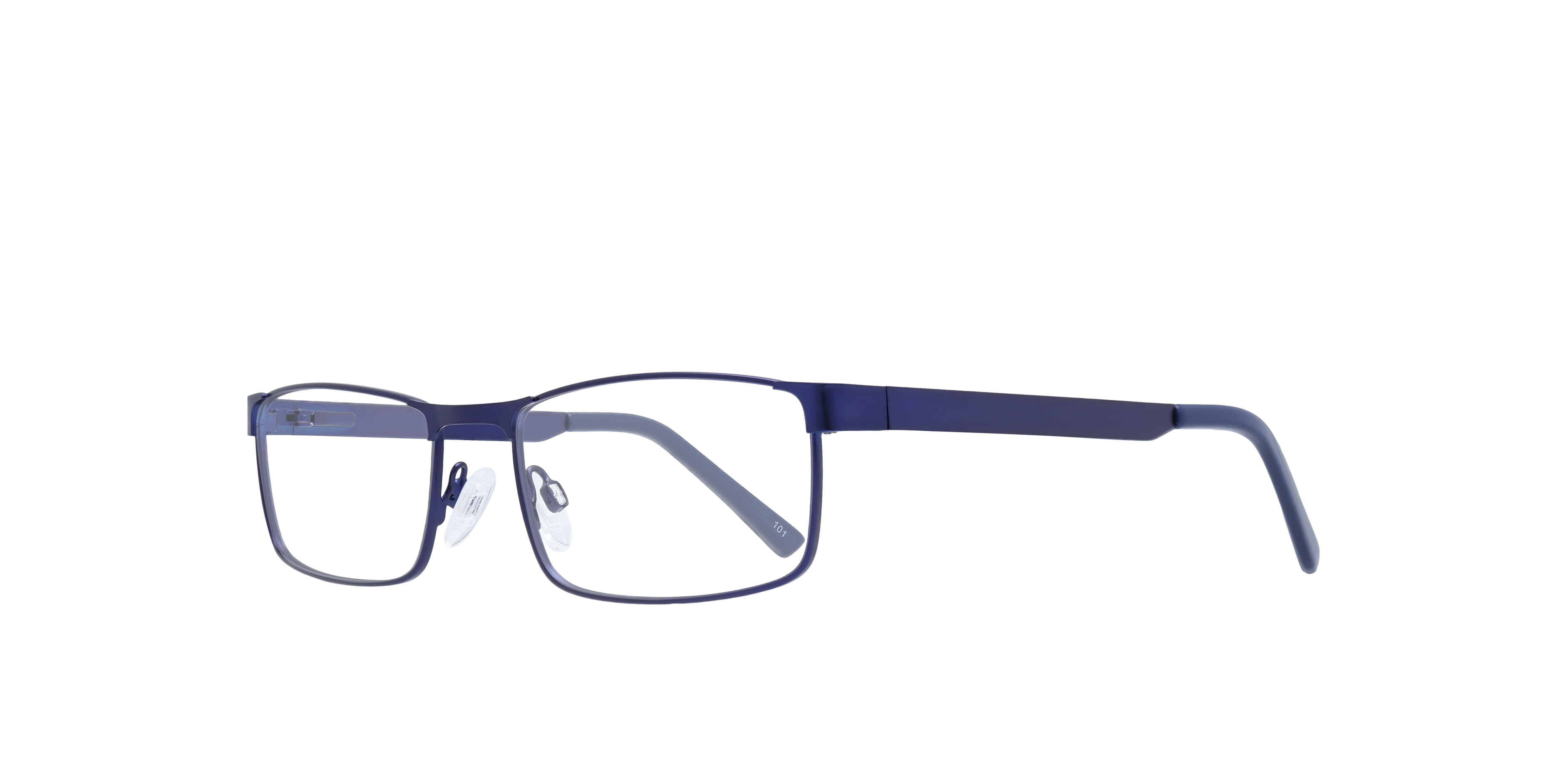 Digby Matte Blue MetalEyeglass Frames for Glasses Direct, Angle View
