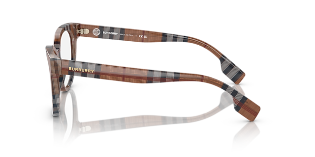 BE2375 Check Brown AcetateEyeglass Frames for Glasses Direct, Side View
