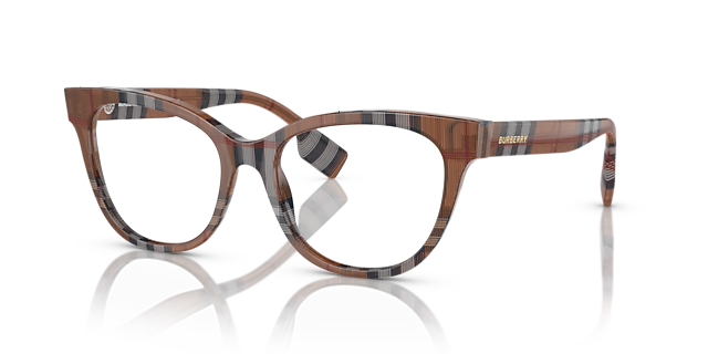 BE2375 Check Brown AcetateEyeglass Frames for Glasses Direct, Angle View