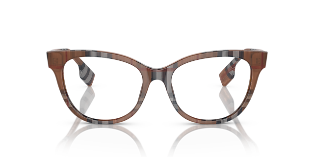 BE2375 Check Brown AcetateEyeglass Frames for Glasses Direct, Front View