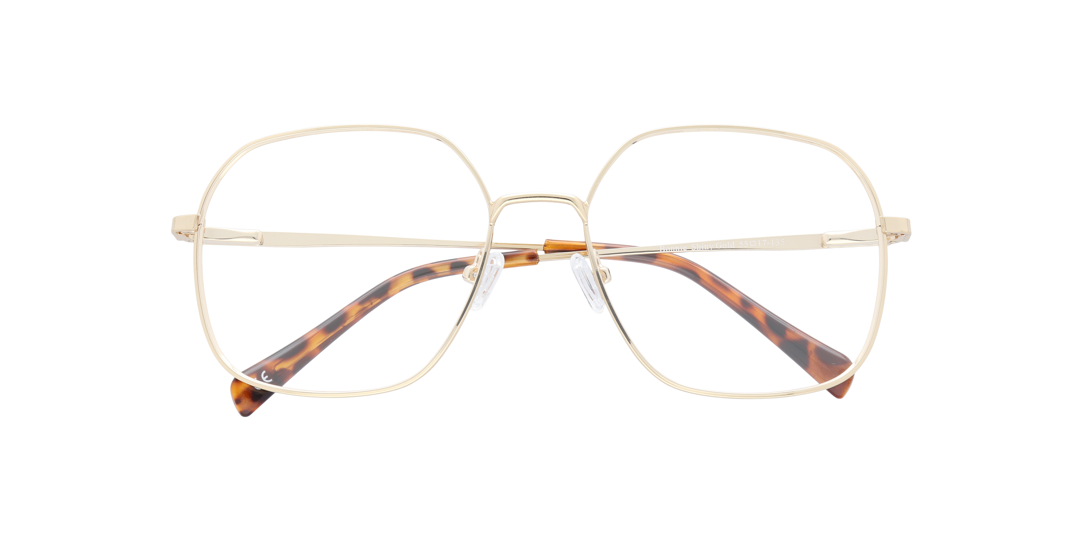 Bonnie Shiny Gold MetalEyeglass Frames for Glasses Direct, Closed View
