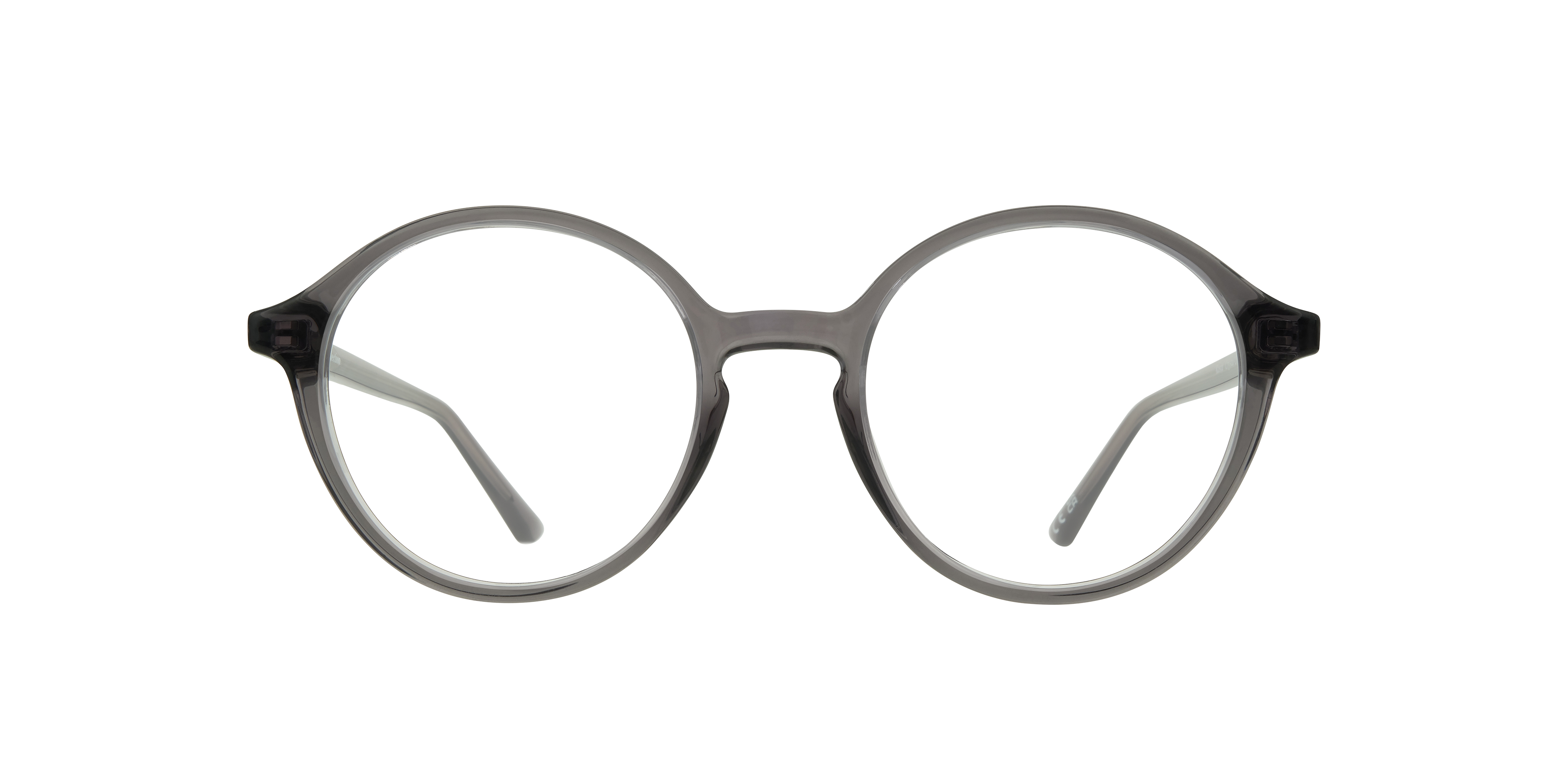 Kasia Crystal Grey PlasticEyeglass Frames for Glasses Direct, Front View