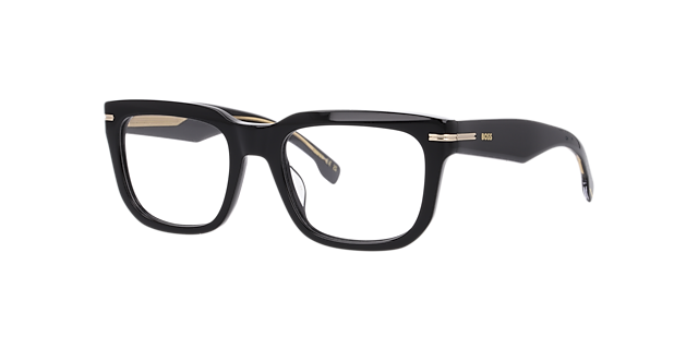 Boss 1746/G Black AcetateEyeglass Frames for Glasses Direct, Angle View