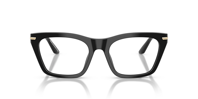 EA3283BU Shiny Black AcetateEyeglass Frames for Glasses Direct, Front View