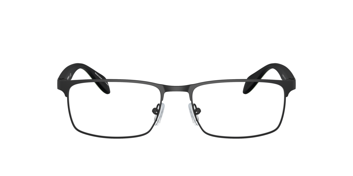 Emporio Armani Men's Matte Black Rectangle Metal Eyeglasses Online - Full Rim - Ea1149