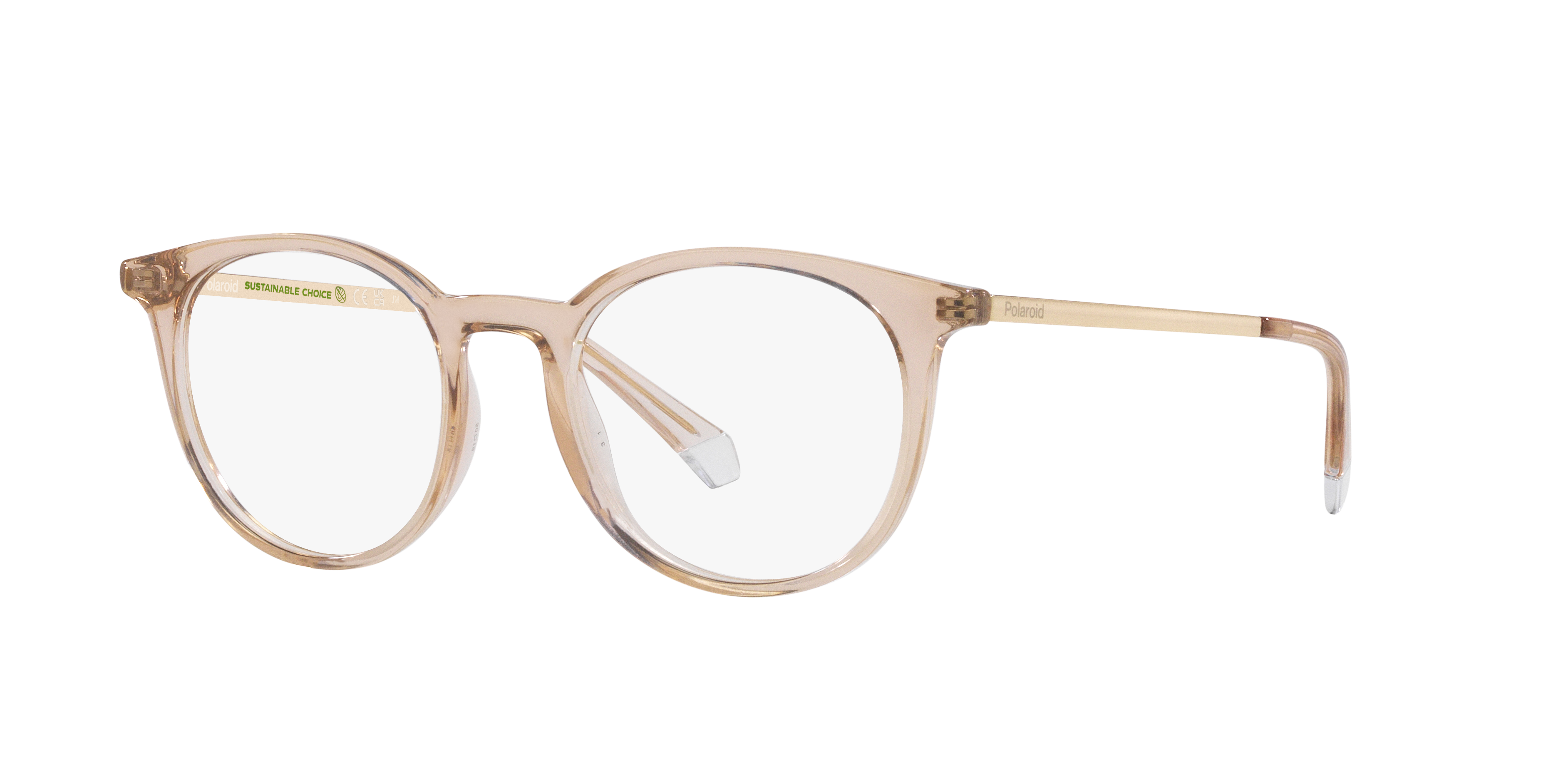 PLD D496 Yellow PlasticEyeglass Frames for Glasses Direct, Angle View