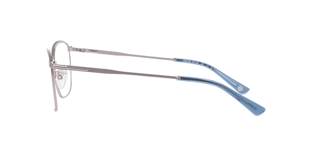 Newington Matte Silver MetalEyeglass Frames for Glasses Direct, Side View