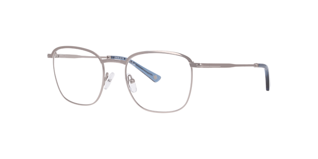 Newington Matte Silver MetalEyeglass Frames for Glasses Direct, Angle View