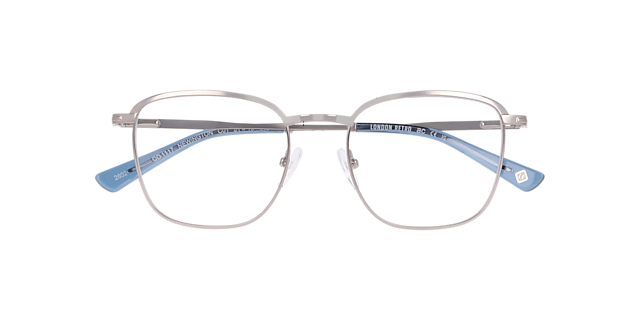 Newington Matte Silver MetalEyeglass Frames for Glasses Direct, Closed View