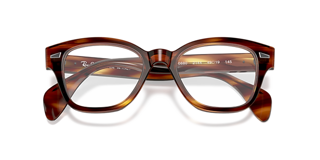 RB0880 Striped Havana AcetateEyeglass Frames for Glasses Direct, Closed View