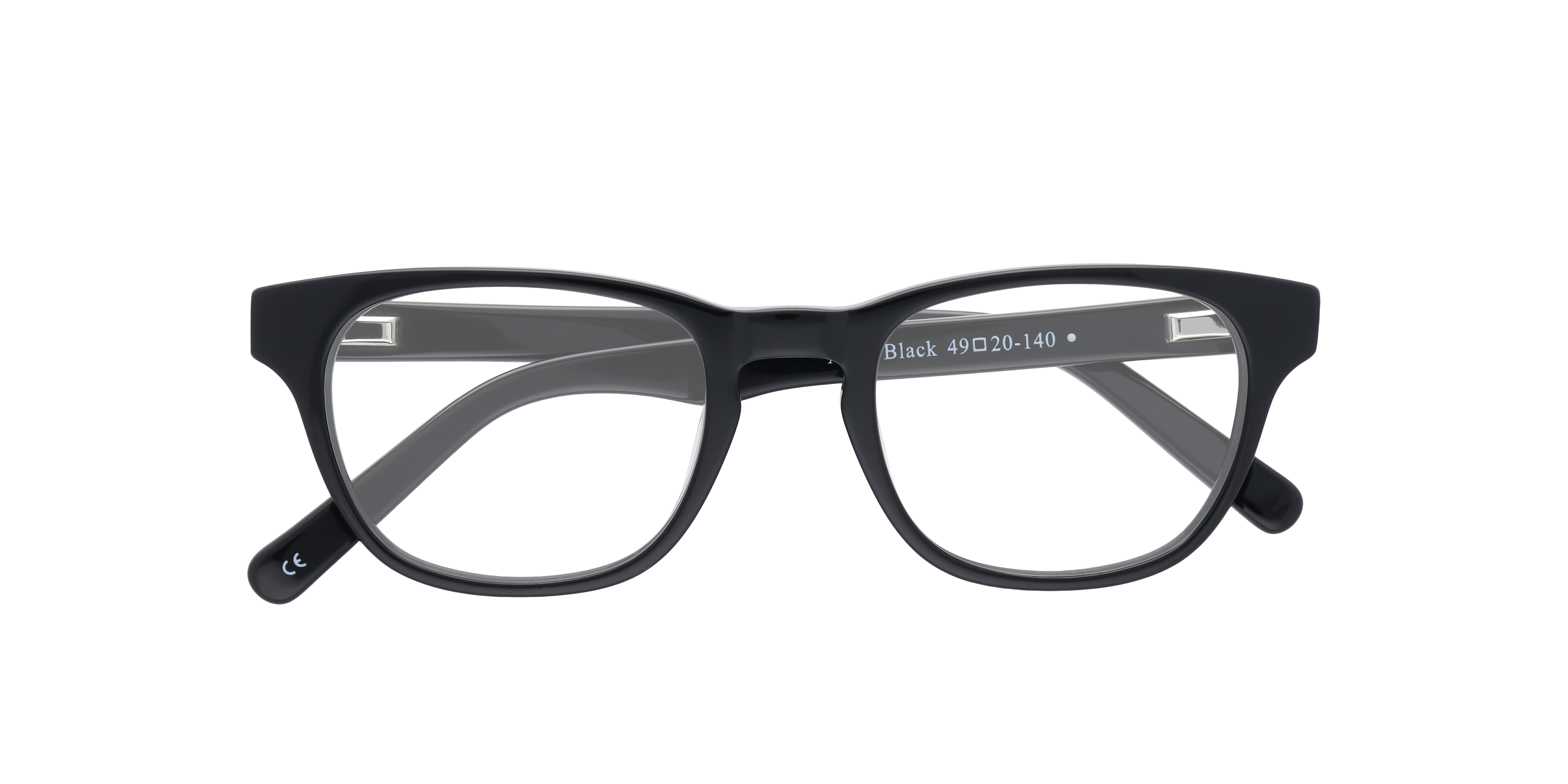 Andi Black AcetateEyeglass Frames for Glasses Direct, Closed View