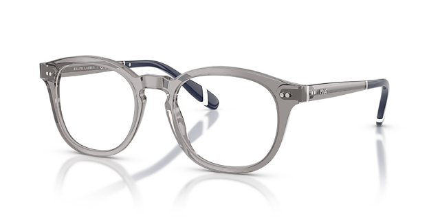 PH2267 Shiny Transparent Grey AcetateEyeglass Frames for Glasses Direct, Angle View