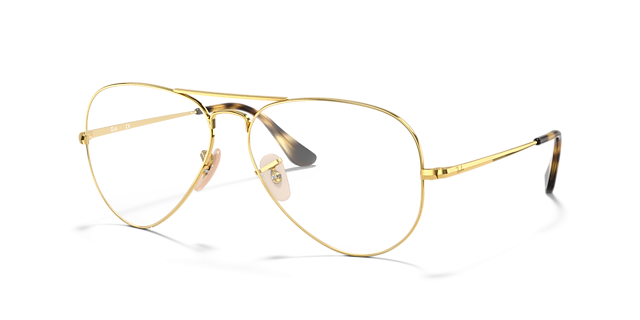 Aviator Optics Arista Gold MetalEyeglass Frames for Glasses Direct, Angle View