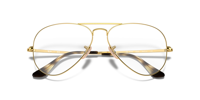 Aviator Optics Arista Gold MetalEyeglass Frames for Glasses Direct, Closed View
