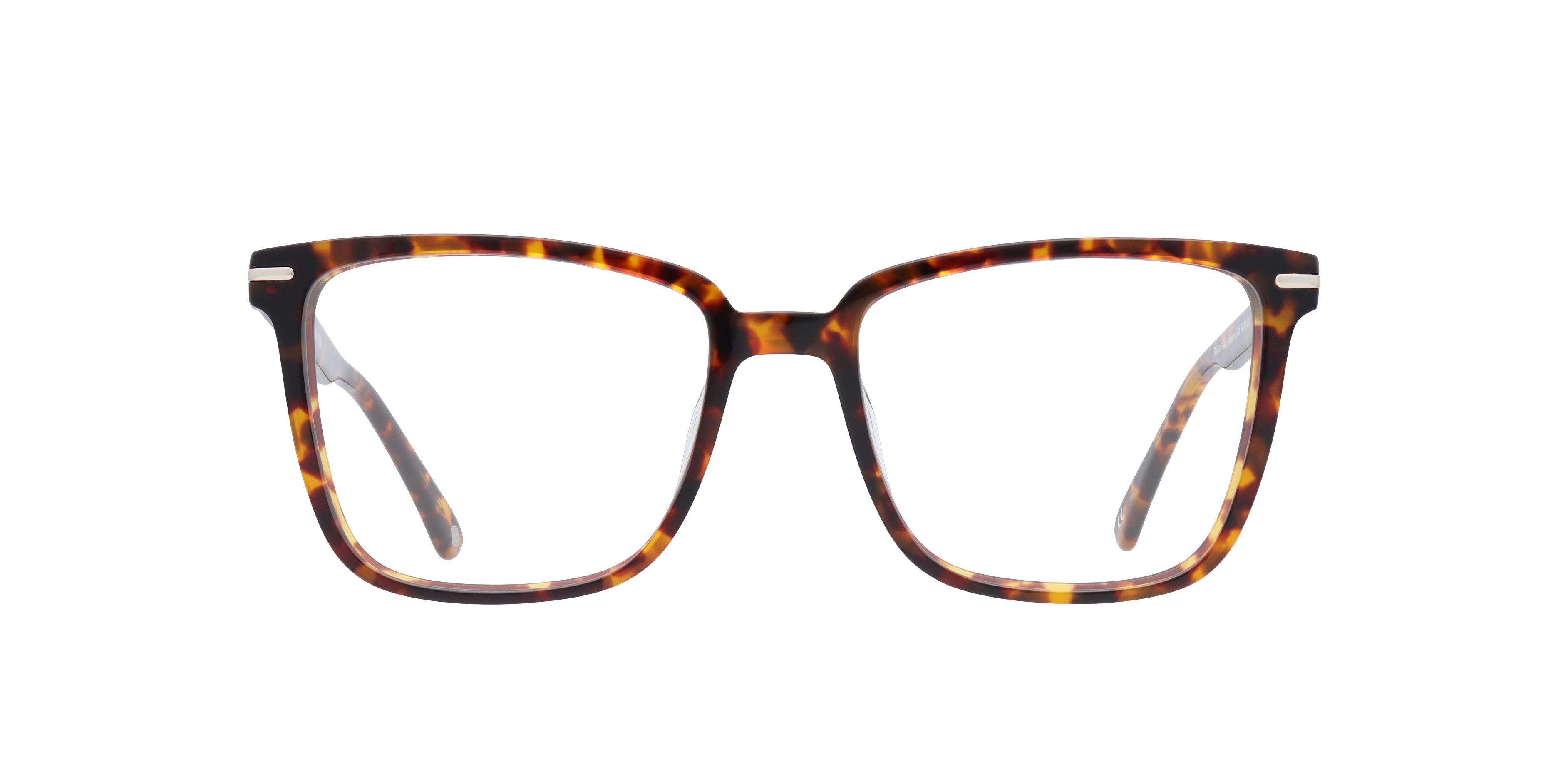 Balham Shiny Havana & Gold AcetateSunglass Frames for Glasses Direct, Front View