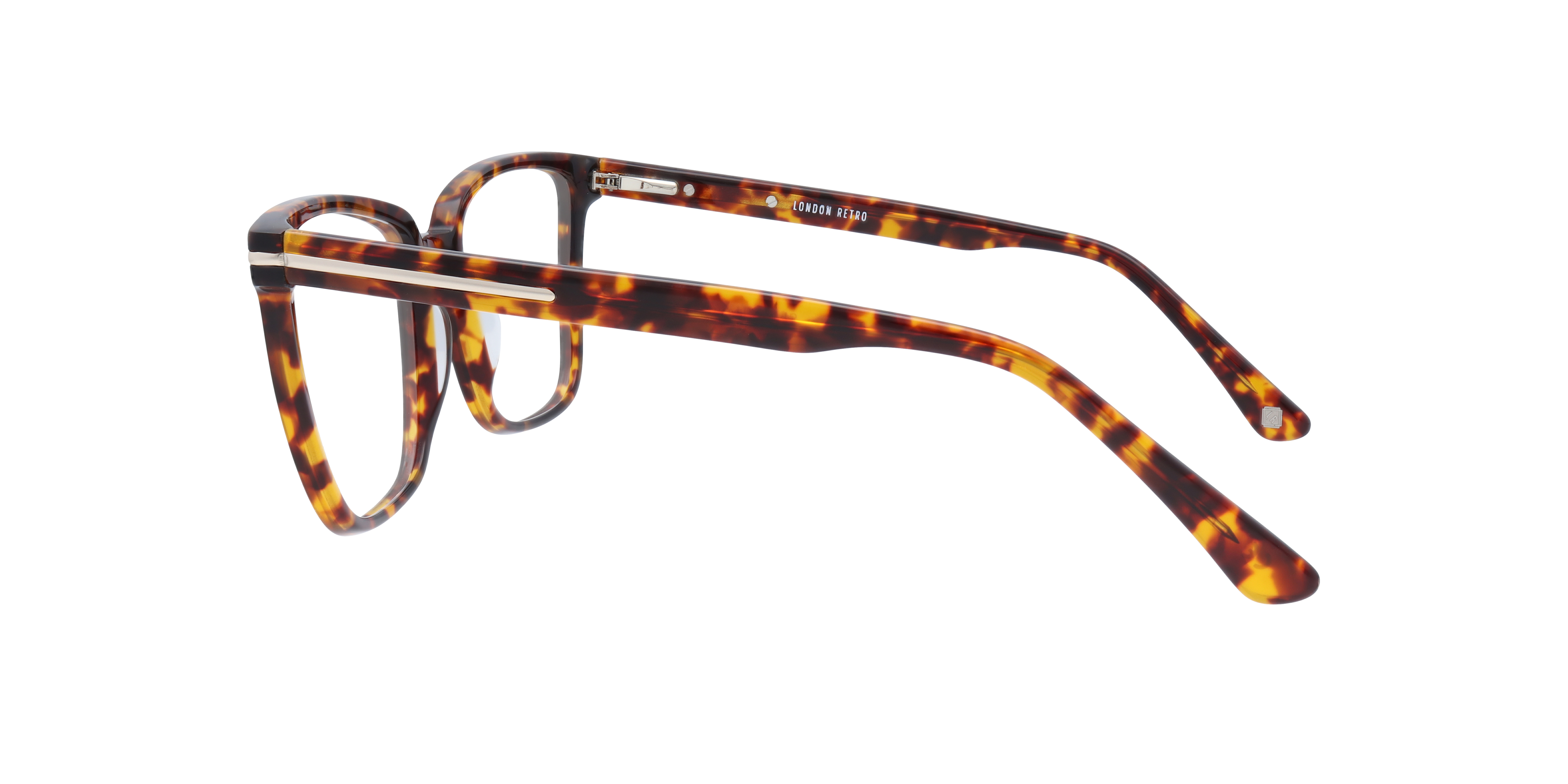Balham Shiny Havana & Gold AcetateSunglass Frames for Glasses Direct, Side View