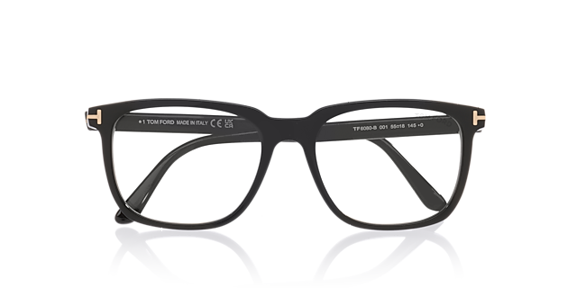 FT6080-B Black AcetateEyeglass Frames for Glasses Direct, Closed View