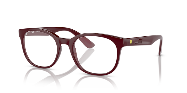 RB7231M Dark Red PlasticEyeglass Frames for Glasses Direct, Angle View