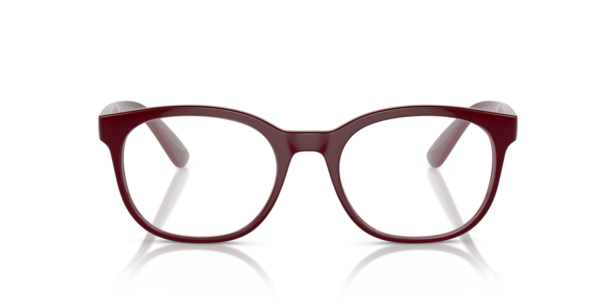Ray-Ban Unisex Dark Red,Black Dark Red Rectangle Plastic Eyeglasses Online - Full Rim - Rb7231m Medium