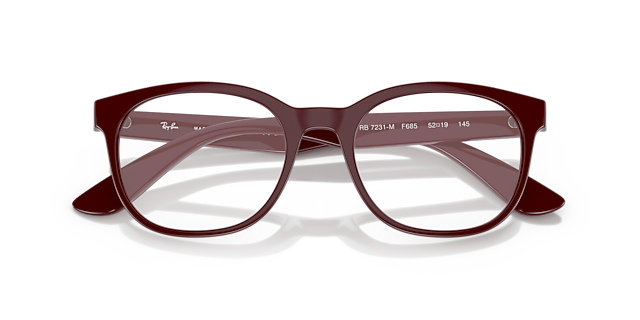 RB7231M Dark Red PlasticEyeglass Frames for Glasses Direct, Closed View