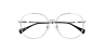 Marylebone Silver MetalEyeglass Frames for Glasses Direct, Closed View