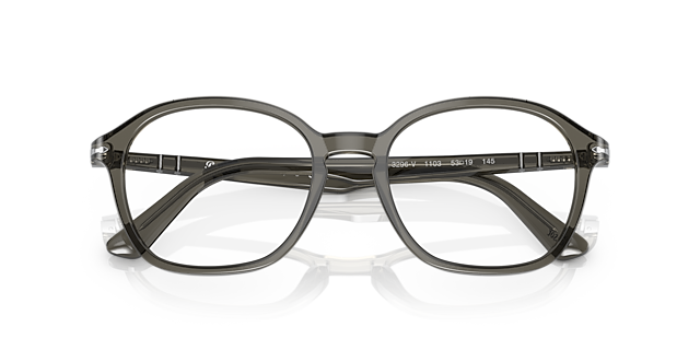 PO3296V Opal Smoke AcetateEyeglass Frames for Glasses Direct, Closed View